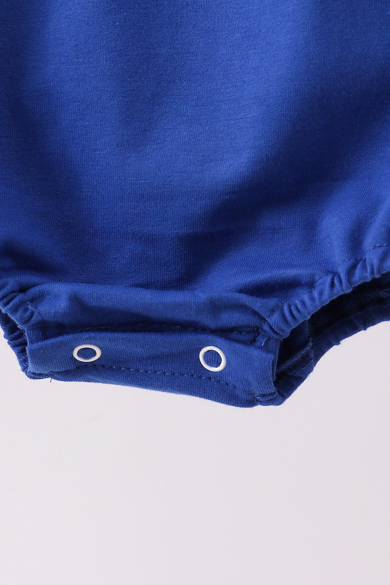 Blue character embroidery bubble unisex