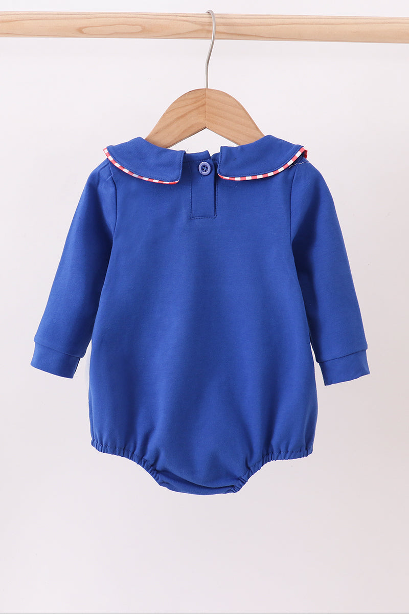 Blue character embroidery bubble unisex