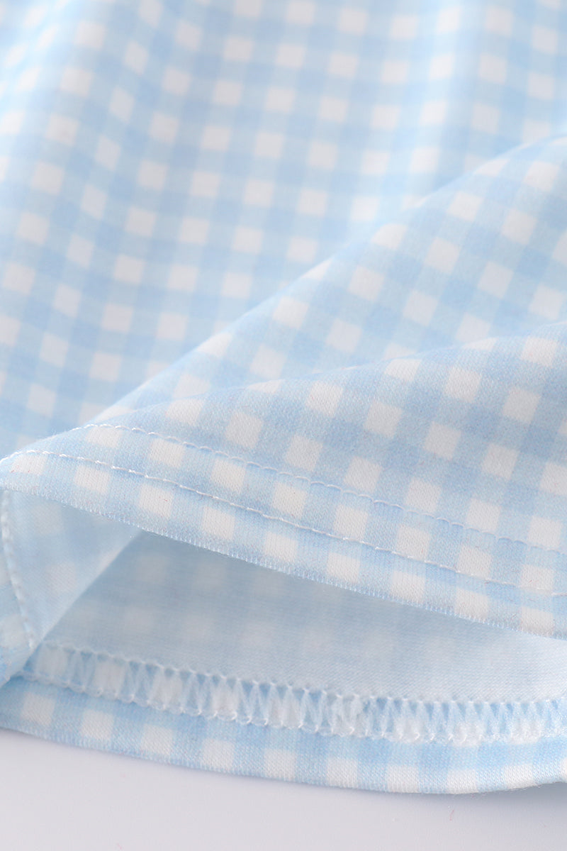 Gingham star embroidery set