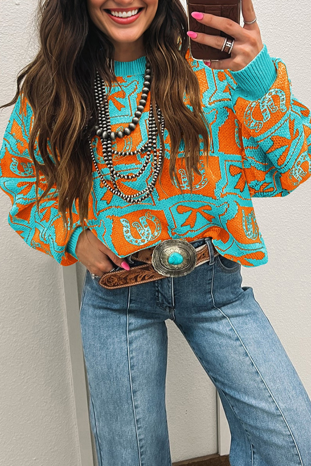 Bows and Horseshoe Sweater FB