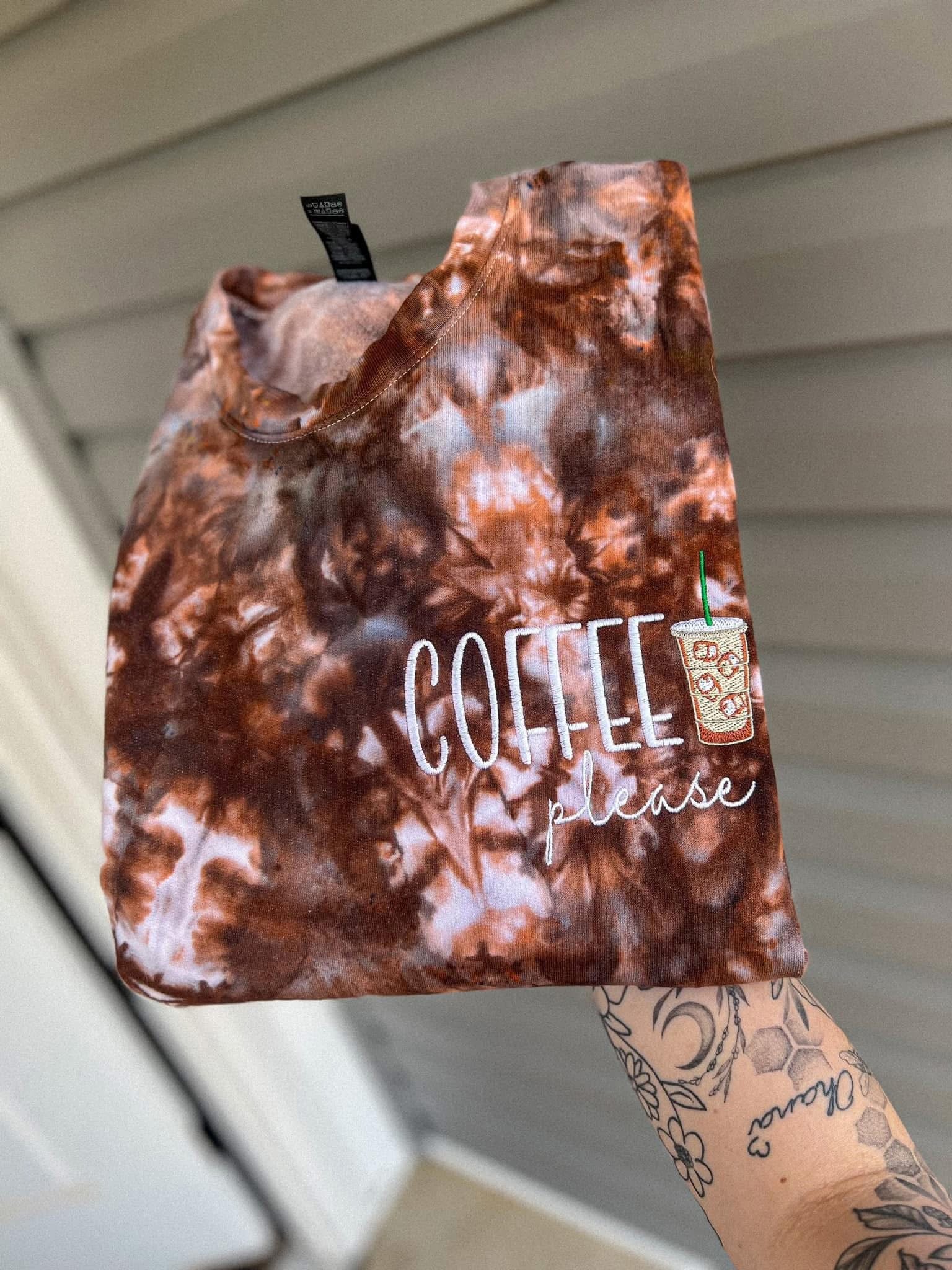 Embroidered Coffee Please
