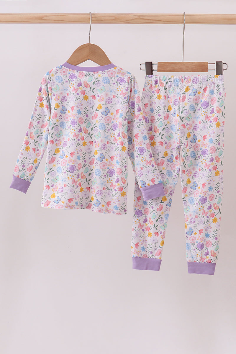 Premium butterfly garden bamboo pants set
