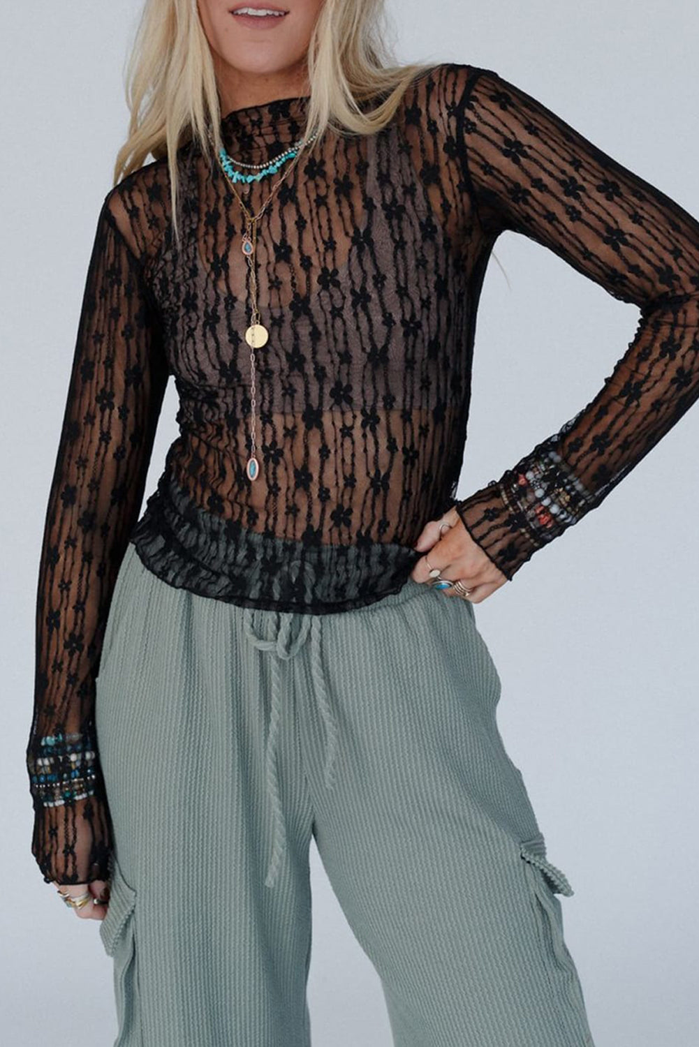 Sheer Mesh Top LT