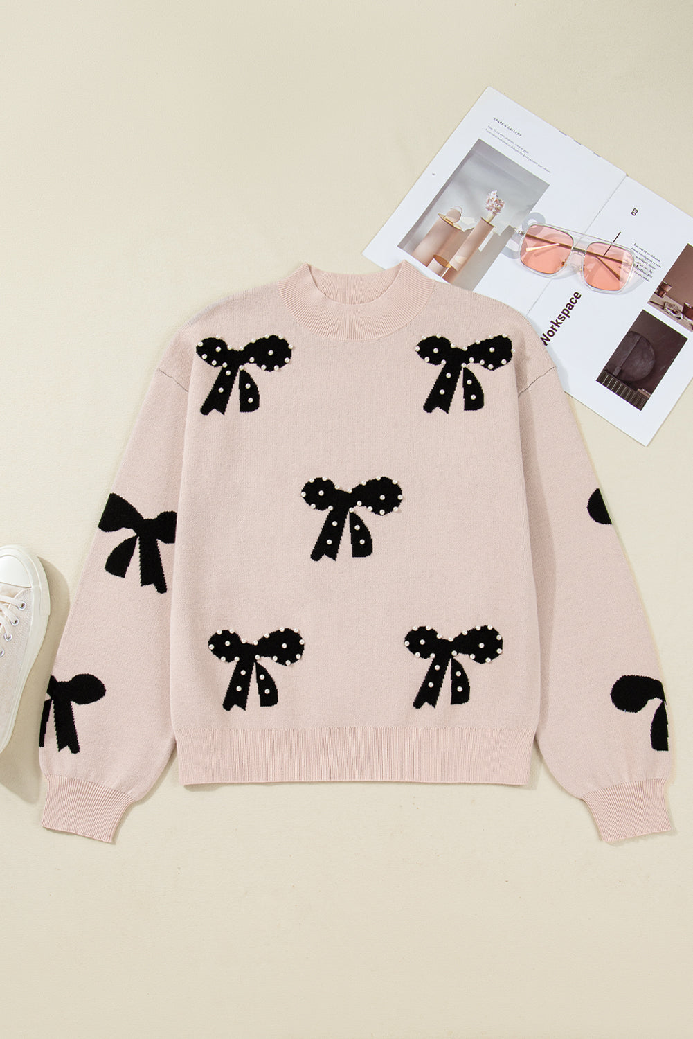Pearl Bow Sweater RTS