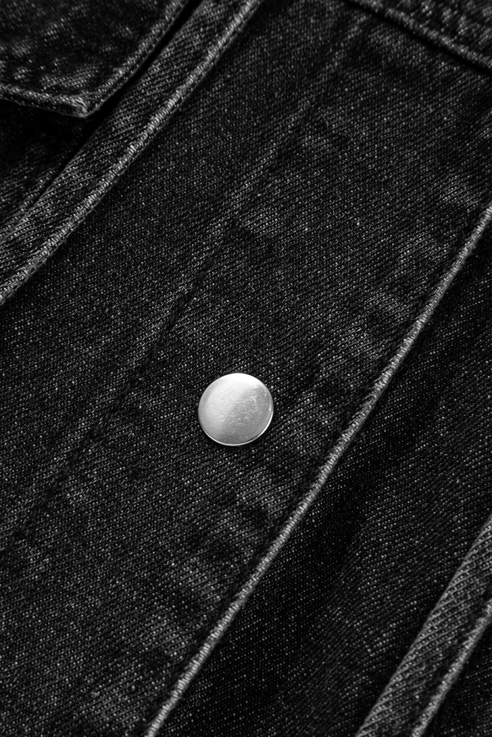 Black Denim Hooded Jacket LT