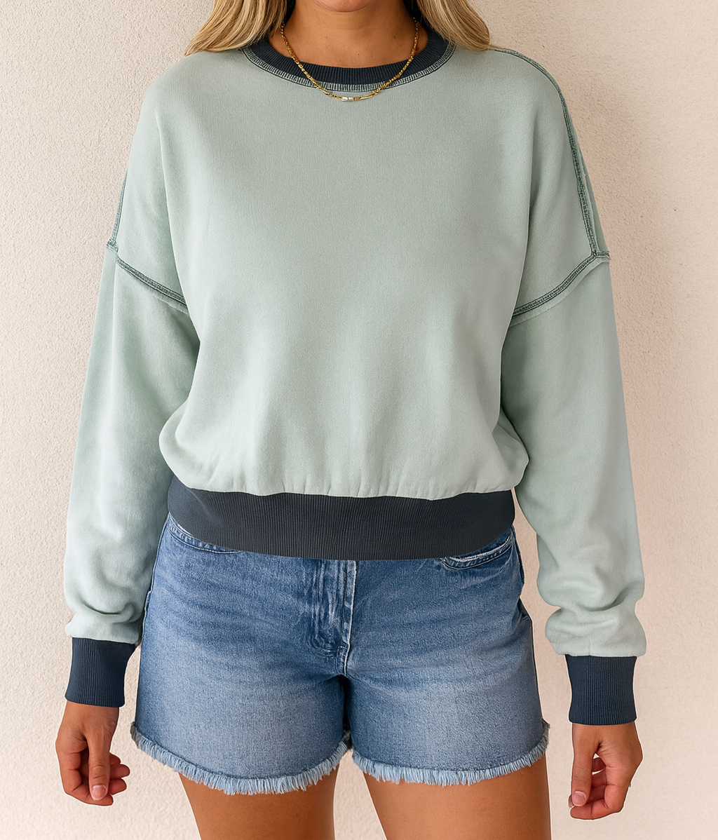 Blue Colorblock Sweatshirt FB