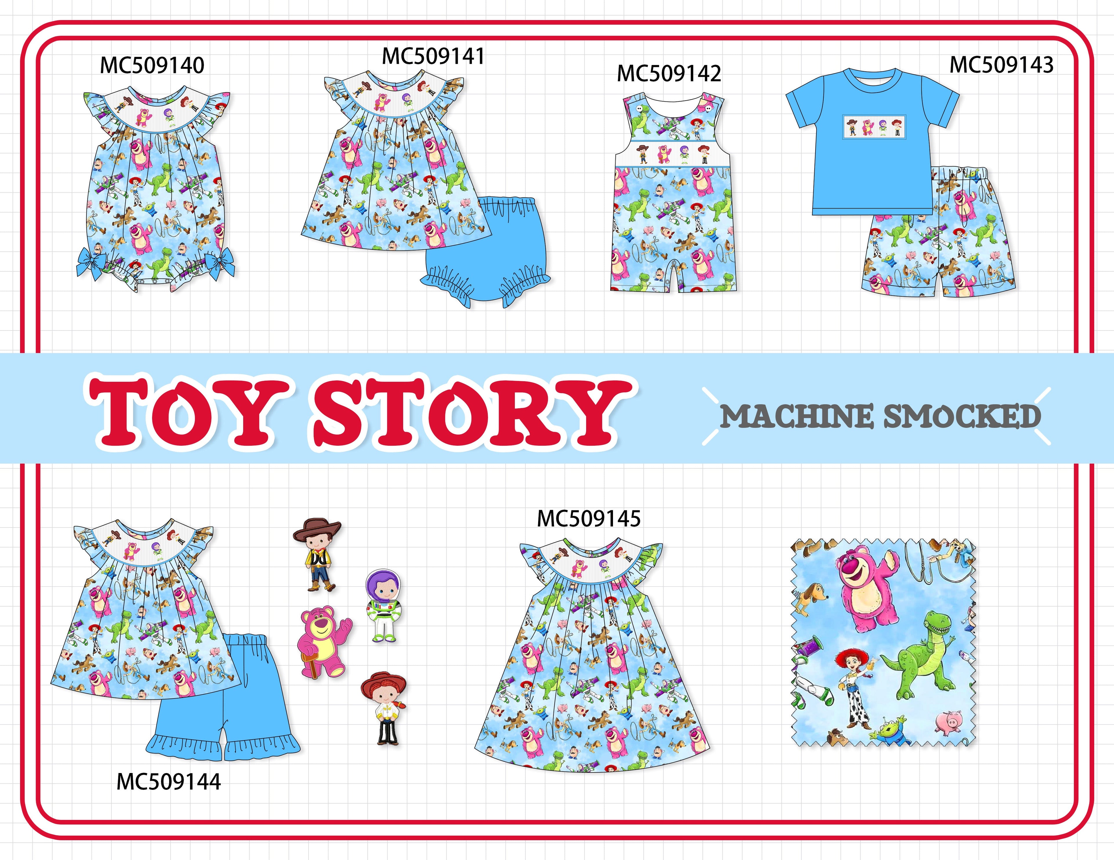 PO65 Blue character smocked collection