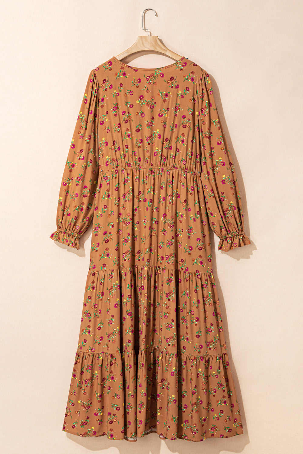 Brown Floral Plus Size Maxi LT