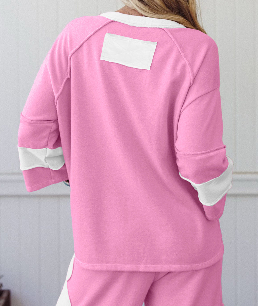 Flower Patched Raw Seam Set LT