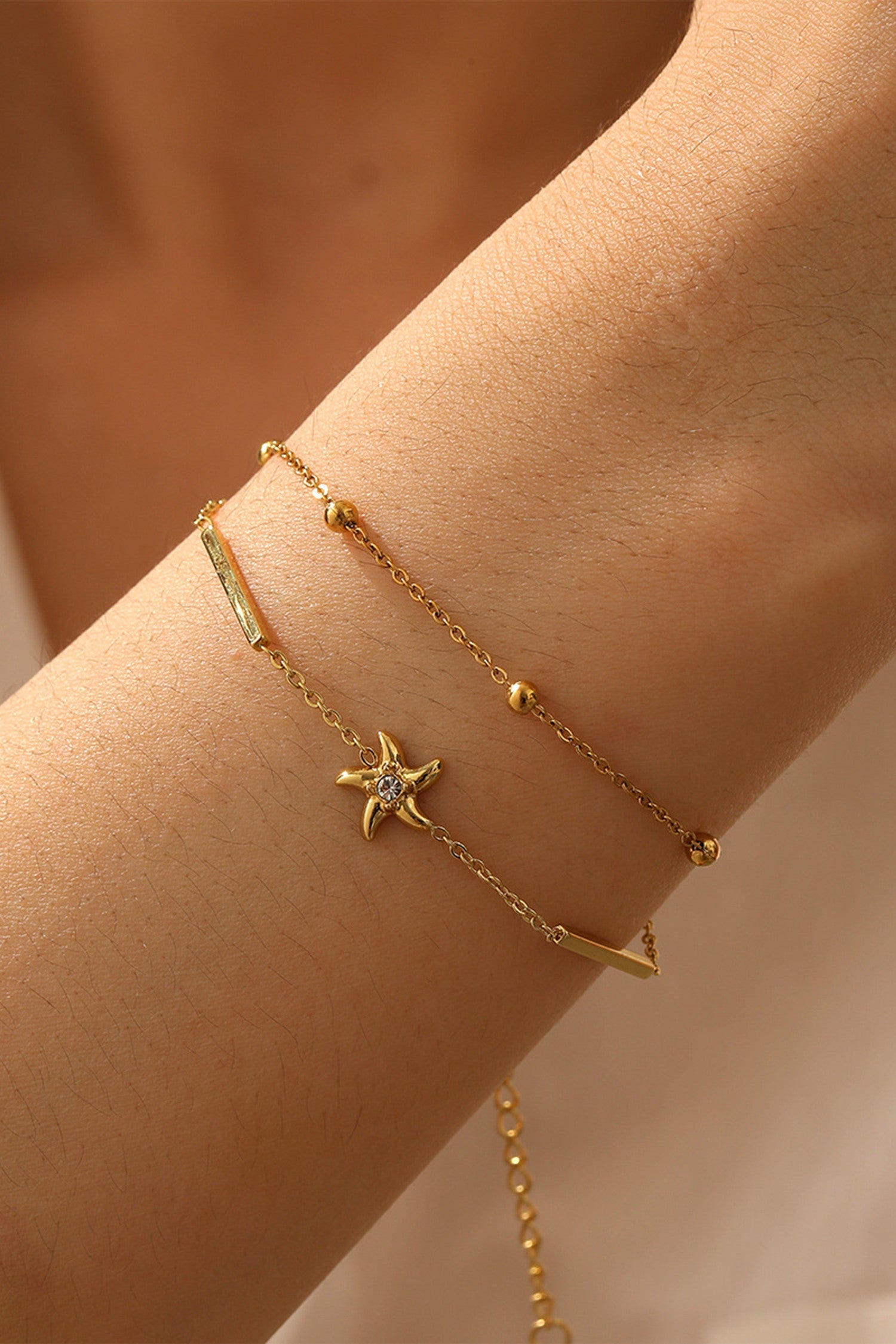 Gold Star Beaded Bracelet FB