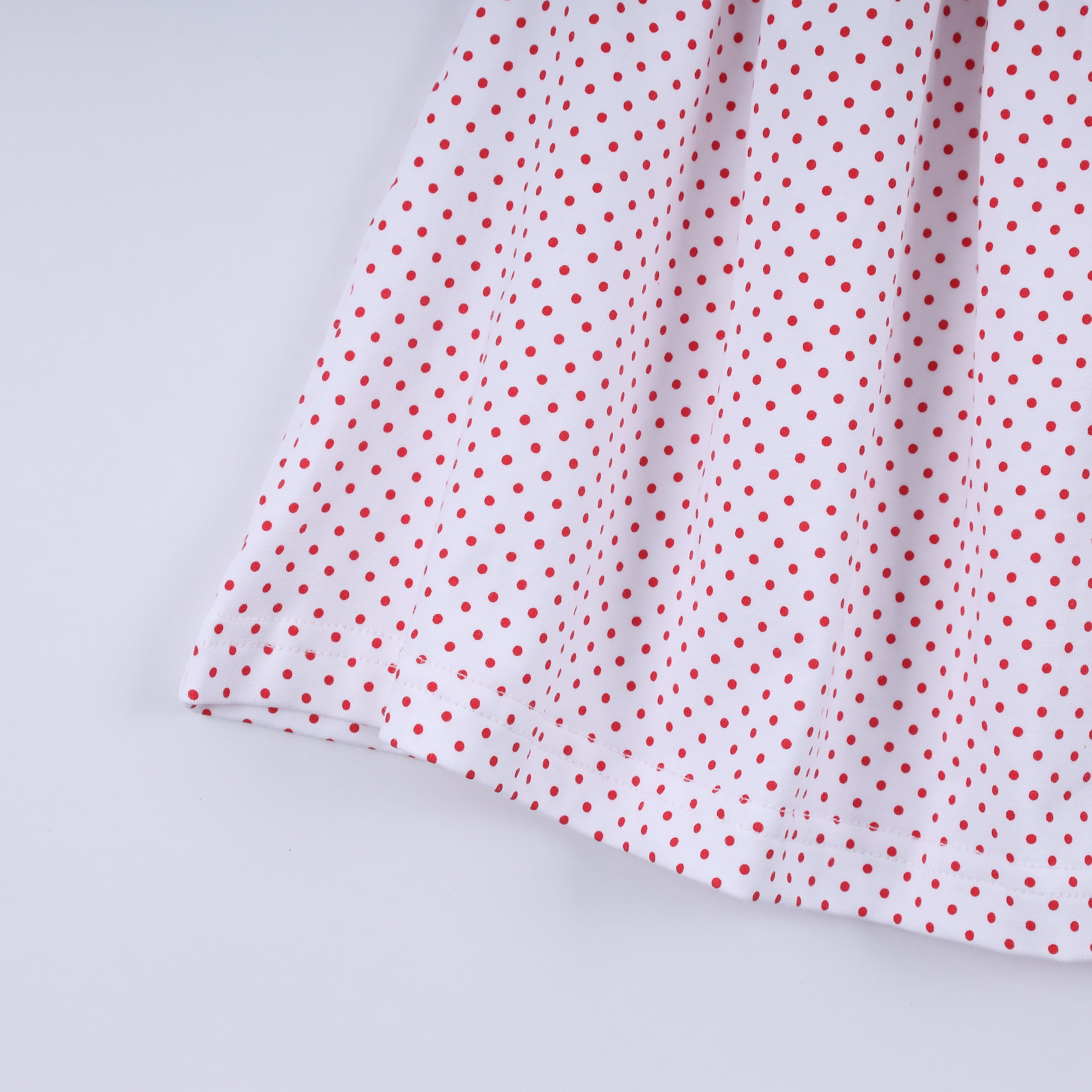 Red gingerbread hand smocked ruffle pants set