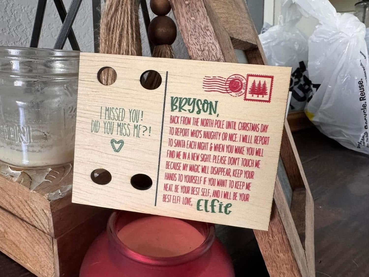 Custom Elf on the Shelf Letter