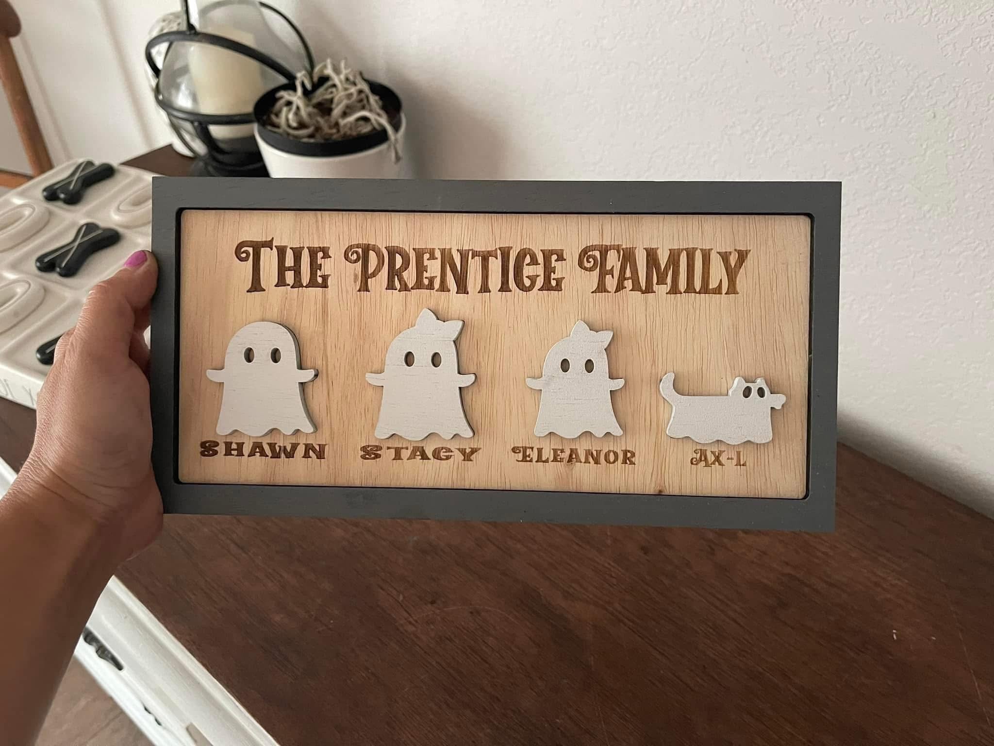 Ghost Family Sign