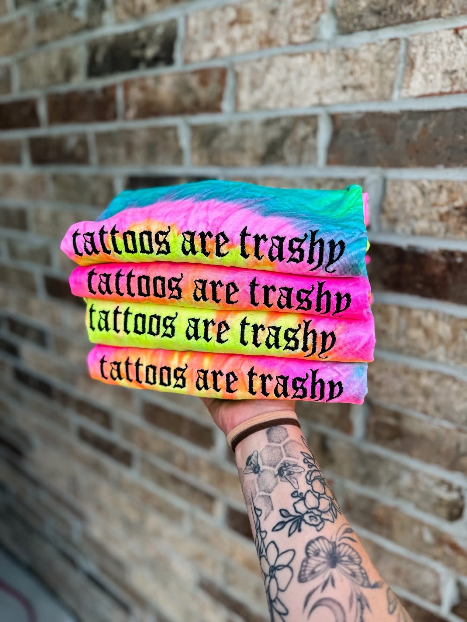 Embroidered TieDyed Grunge Font