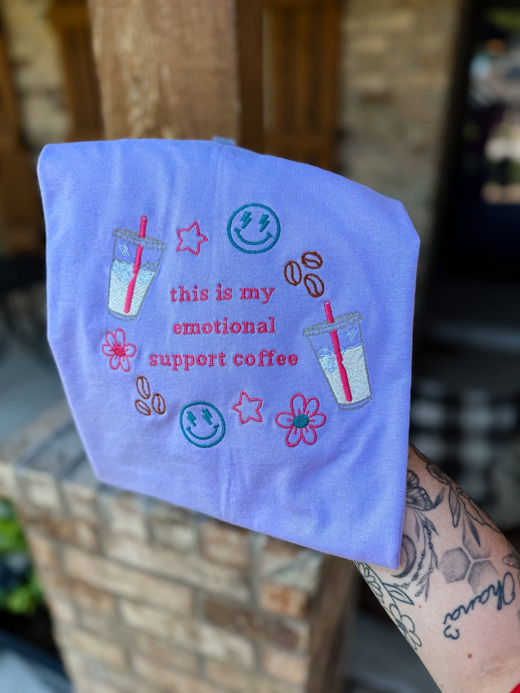 Embroidered Emotional Support Coffee