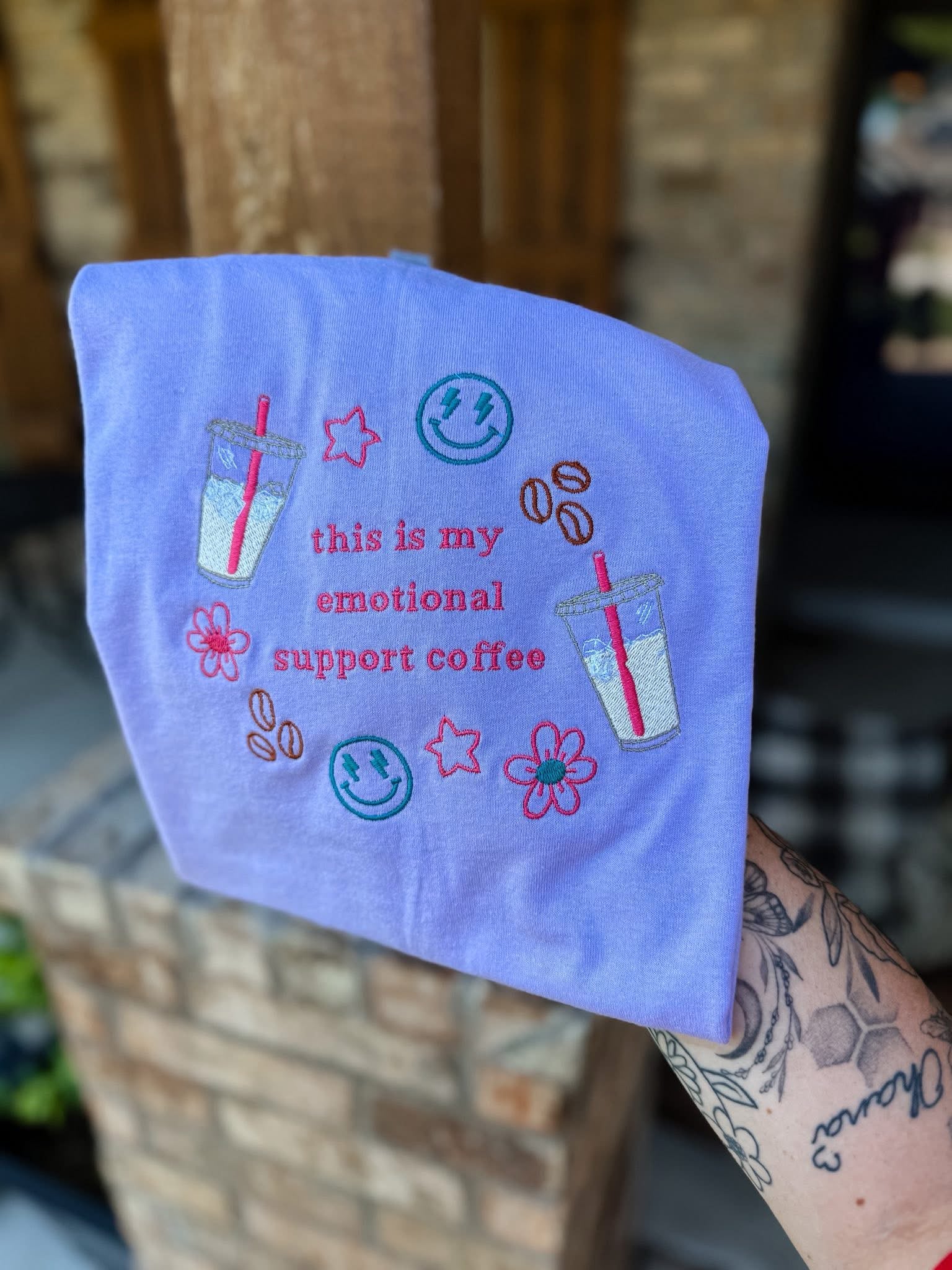 Embroidered Emotional Support Coffee