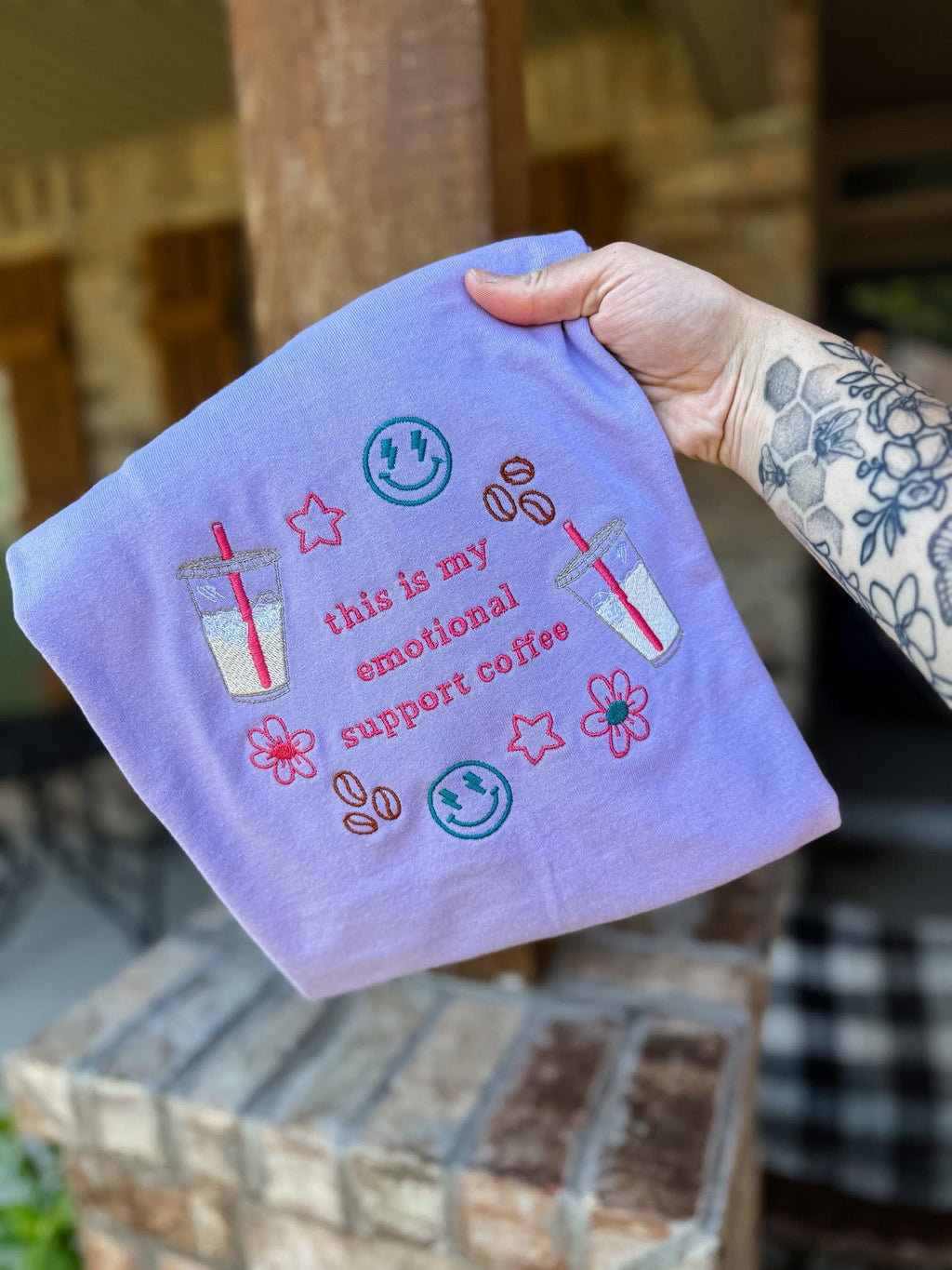 Embroidered Emotional Support Coffee