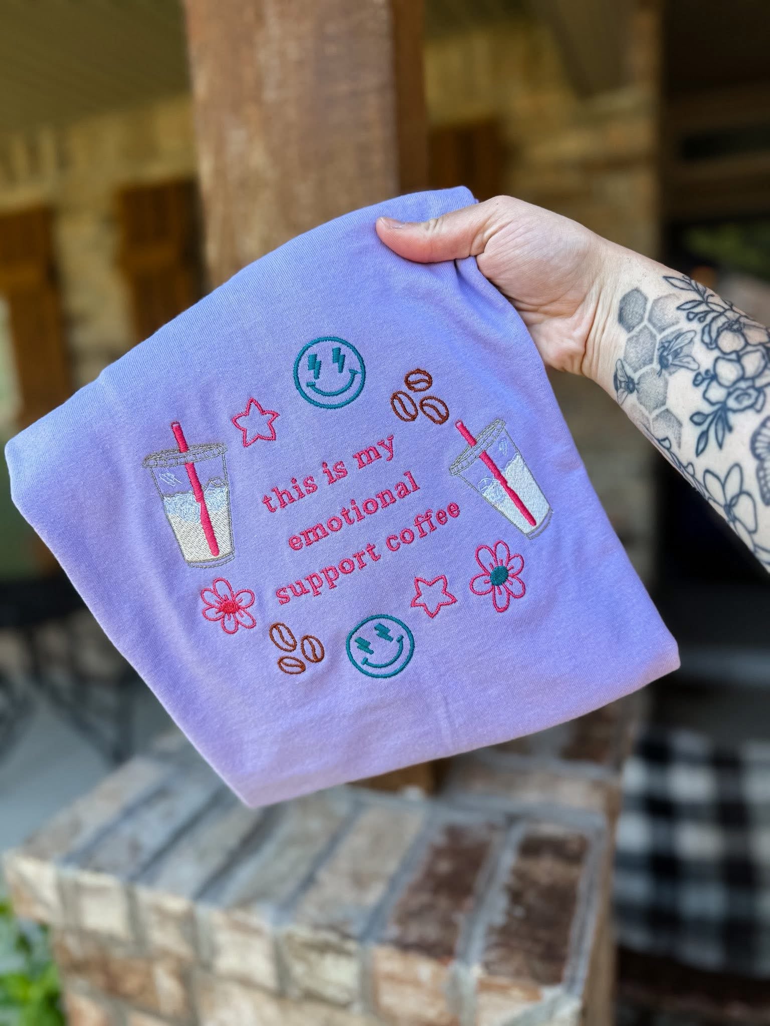 Embroidered Emotional Support Coffee