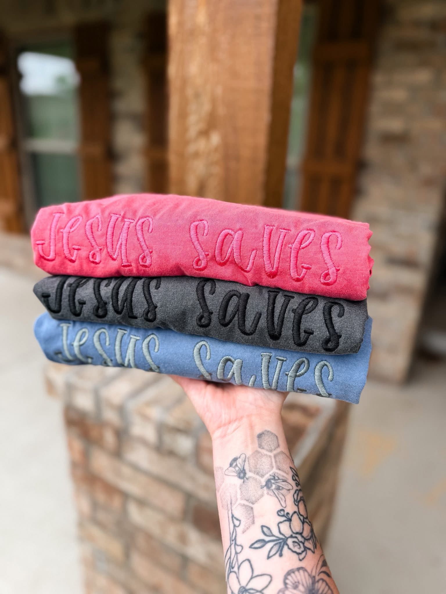 Embroidered Jesus Saves