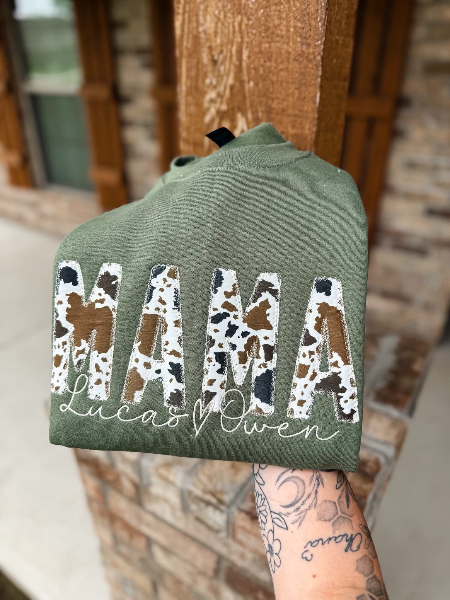 Embroidered CowHide
