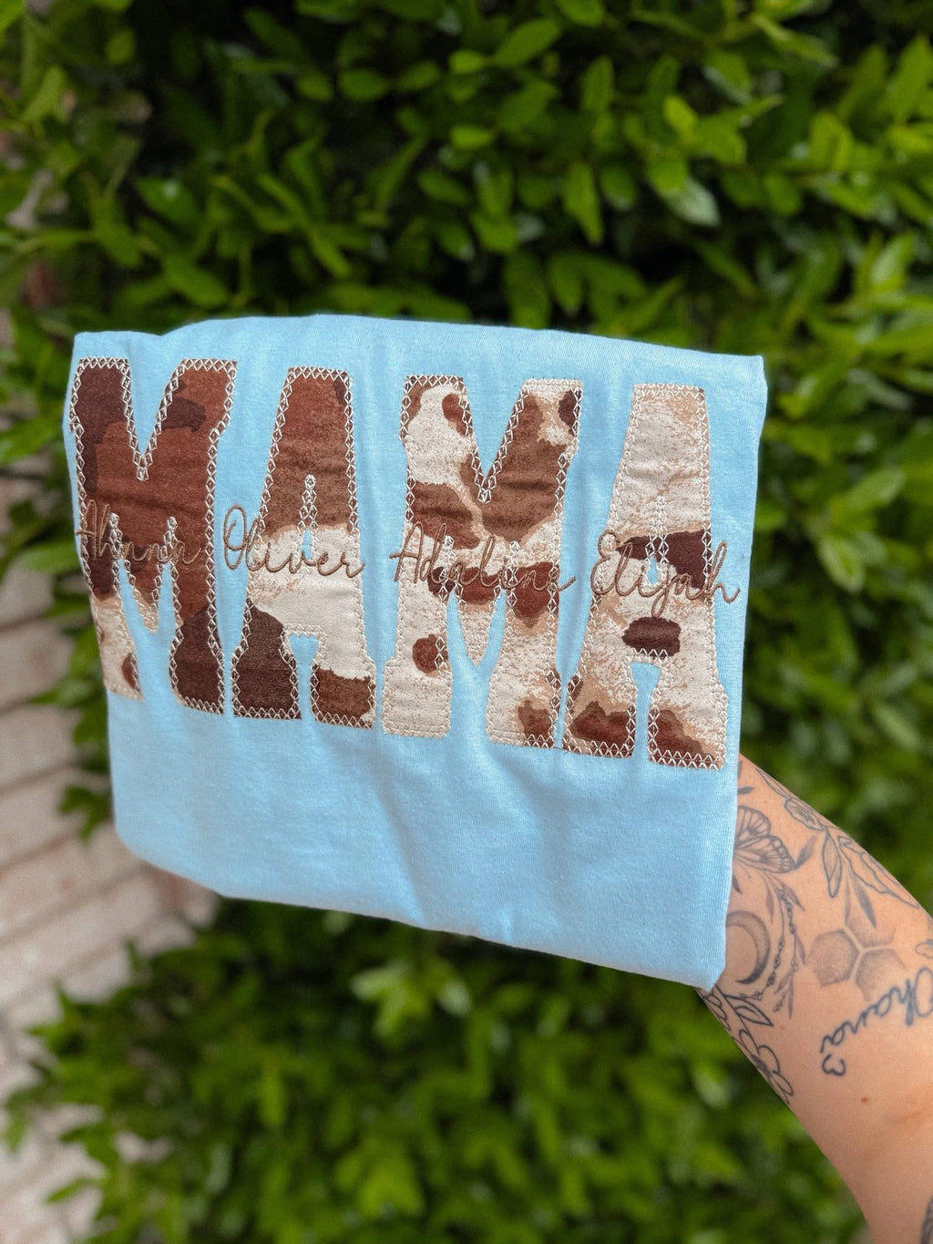 Embroidered CowHide