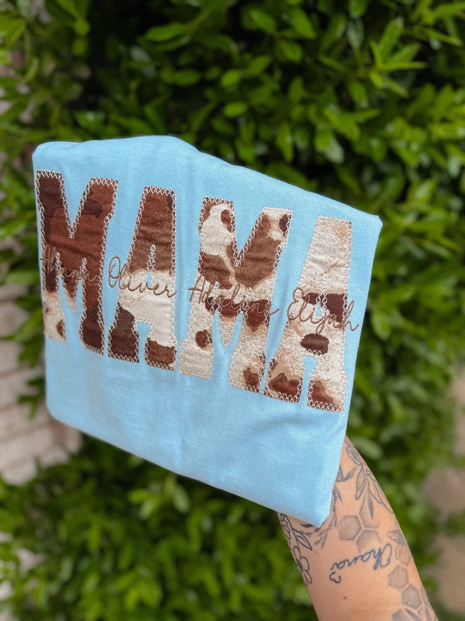 Embroidered CowHide