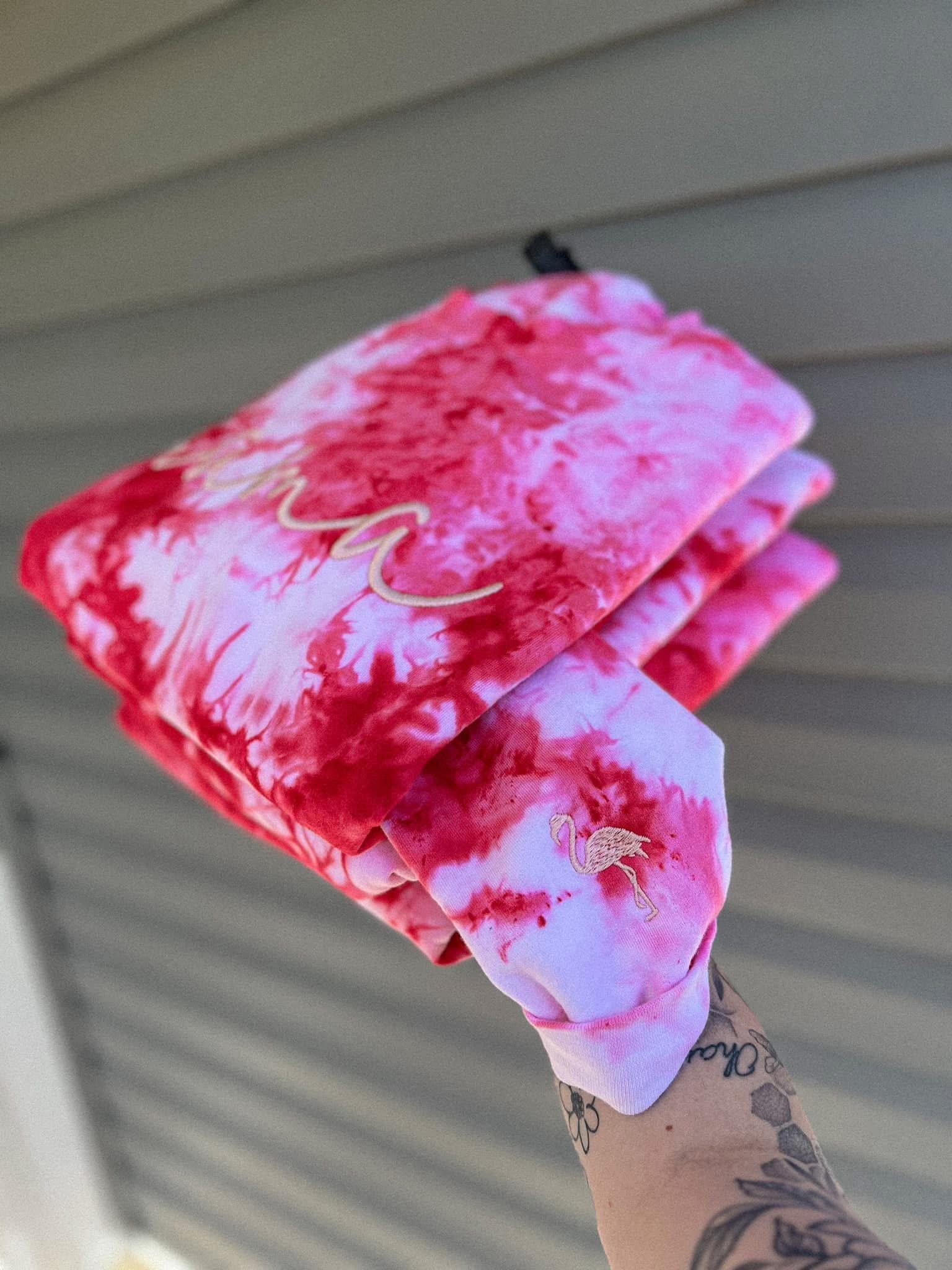Embroidered Flamingo
