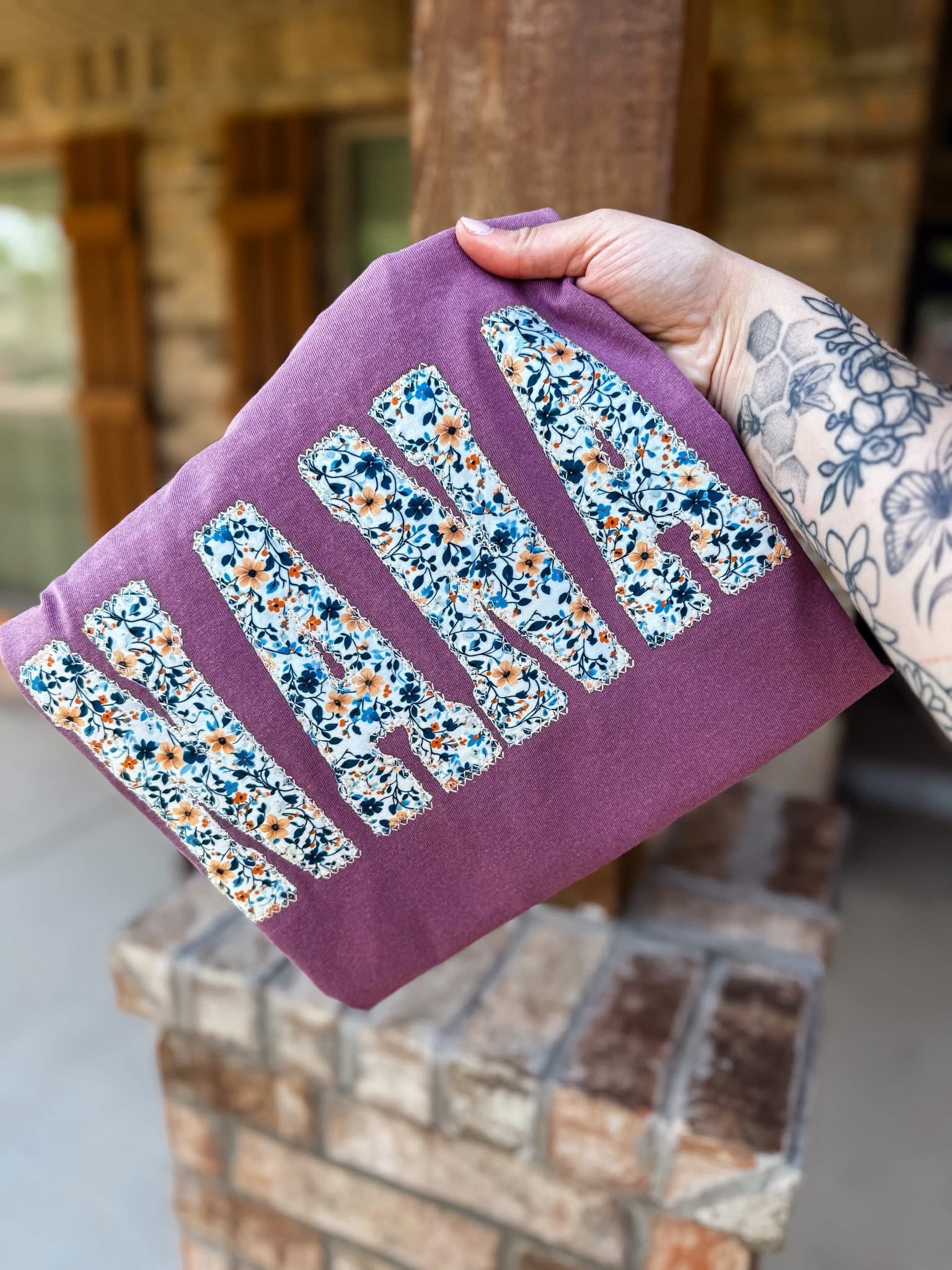 Embroidered Navy Floral