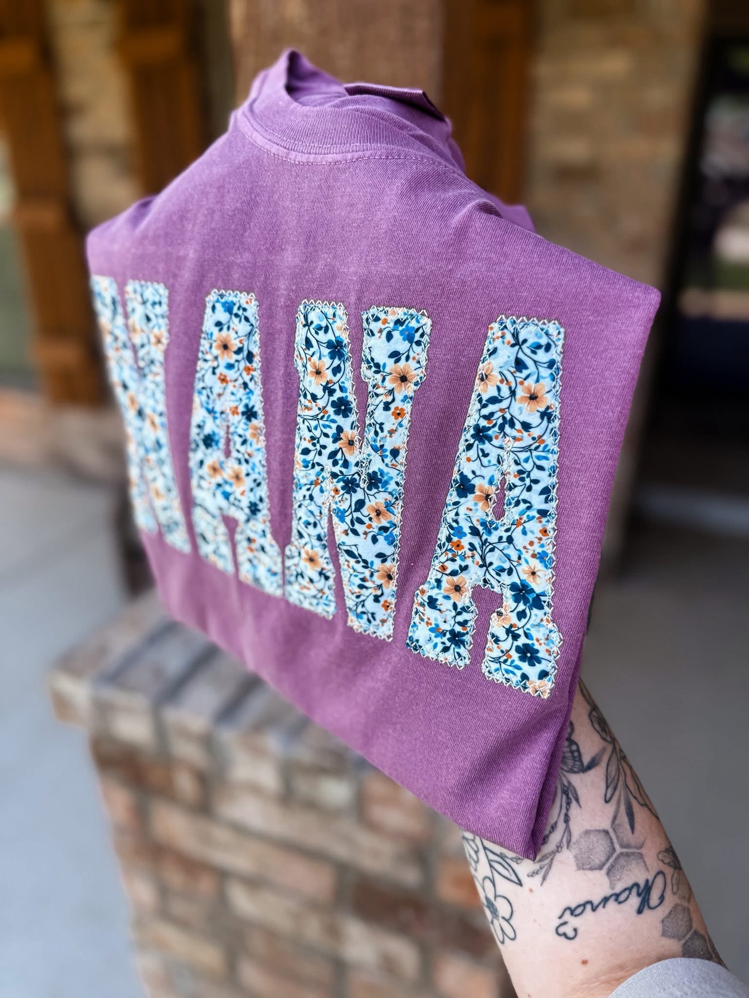 Embroidered Navy Floral