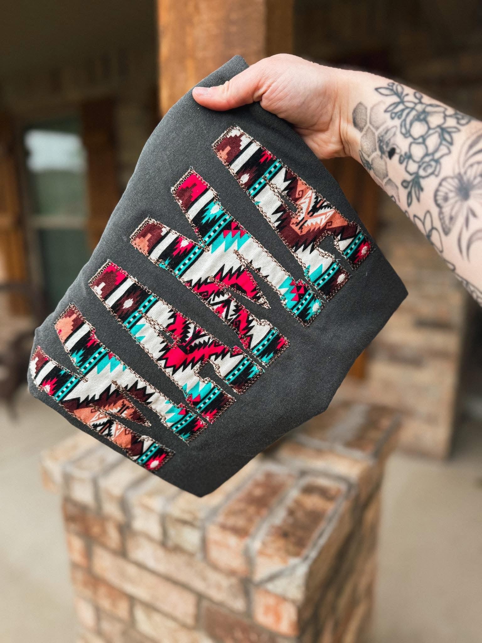 Embroidered Aztec