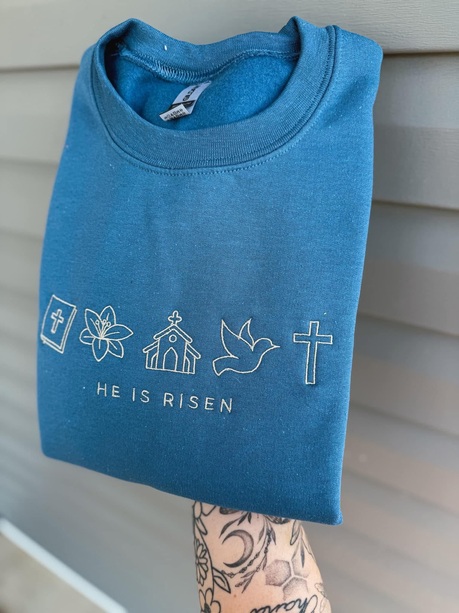 Embroidered He is Risen