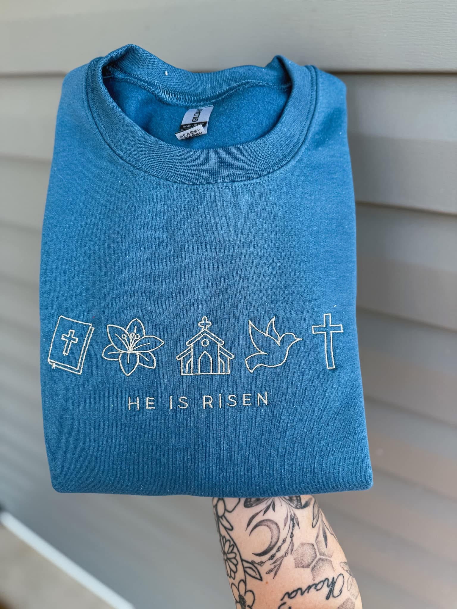 Embroidered He is Risen