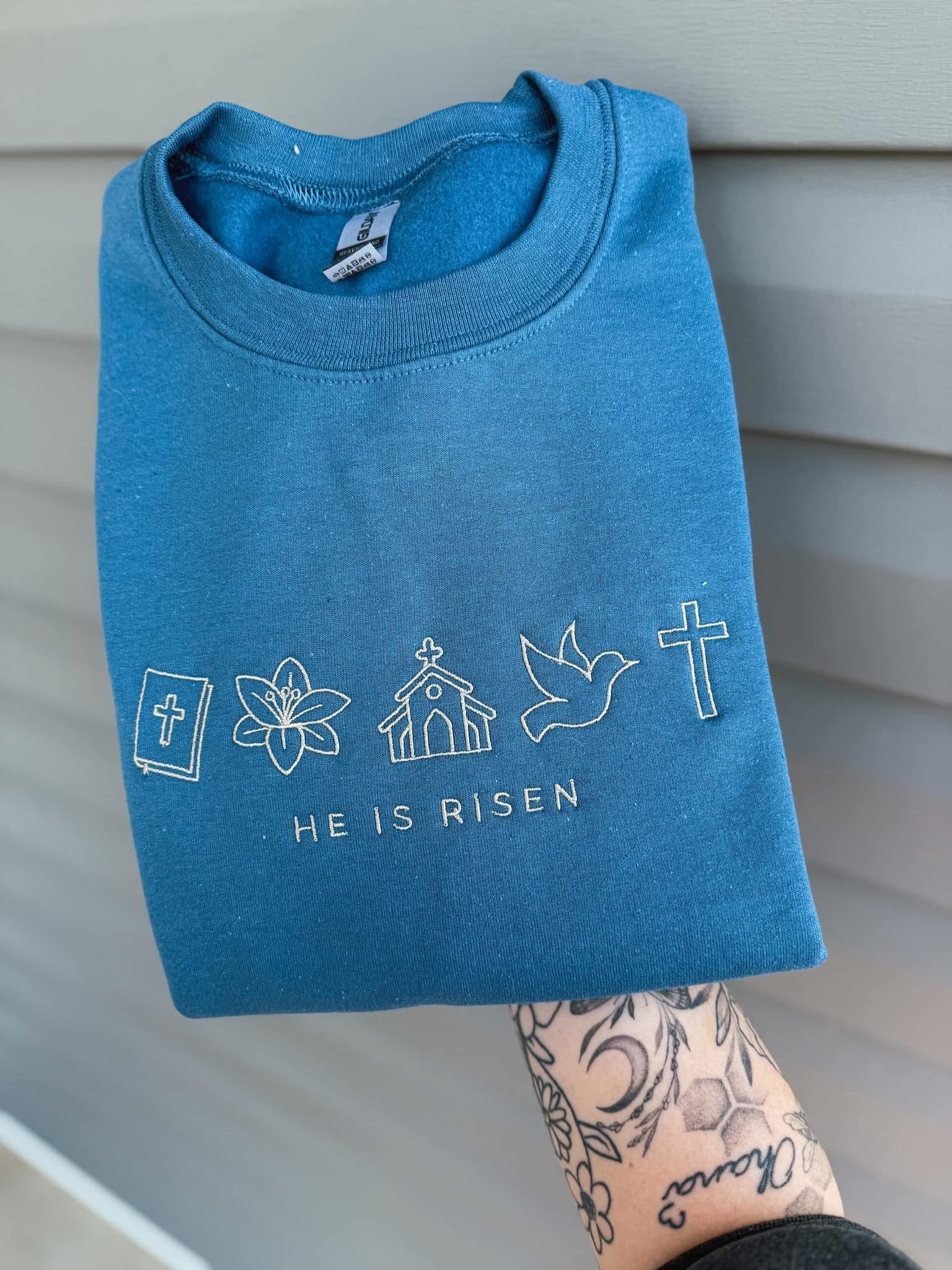 Embroidered He is Risen