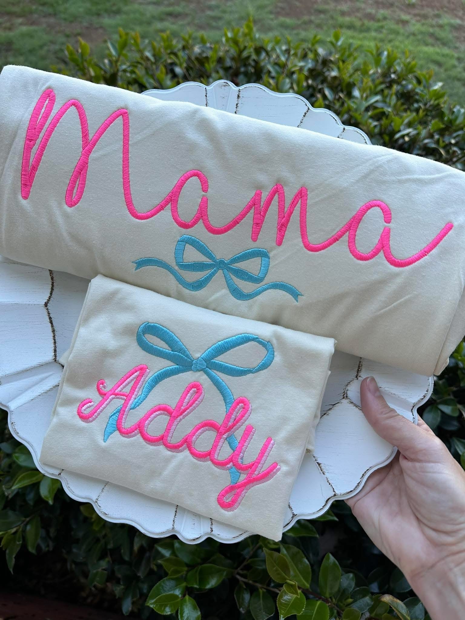Bow Name Embroidery