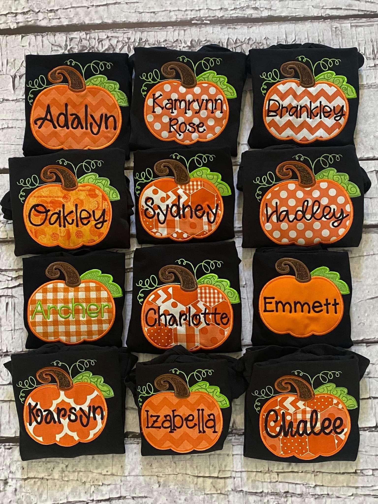 Pumpkin Embroidery