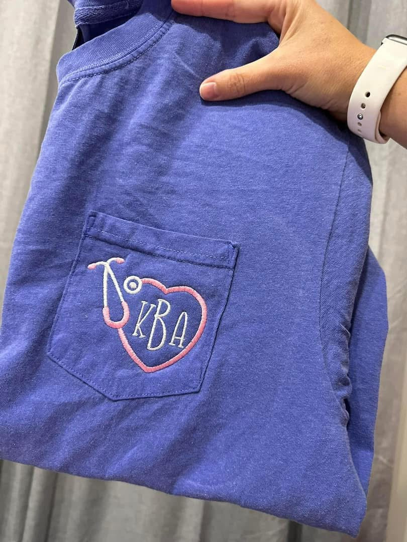 Nurse Pocket Monogram Embroidery