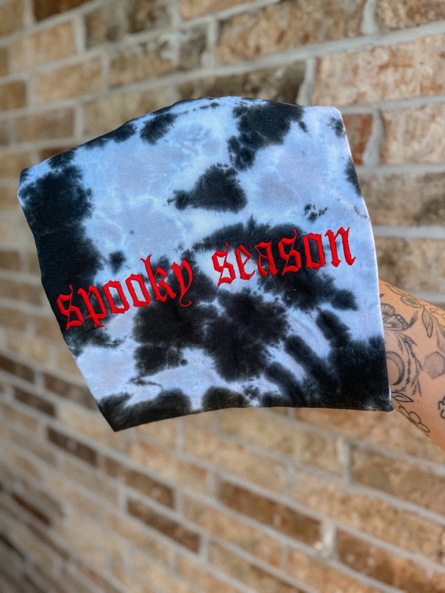 Embroidered Tie Dye Custom (Tie Dye as pictured)