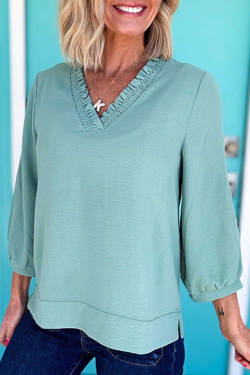 Frilled Crinkle Blouse RTS