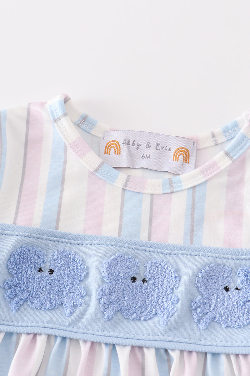 Crab french knot stripe girl bubble