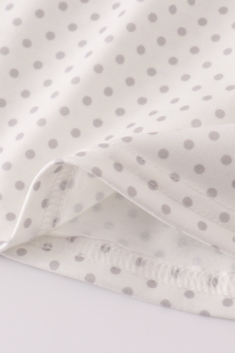 Maroon Alabama embroidery dot bloomer set