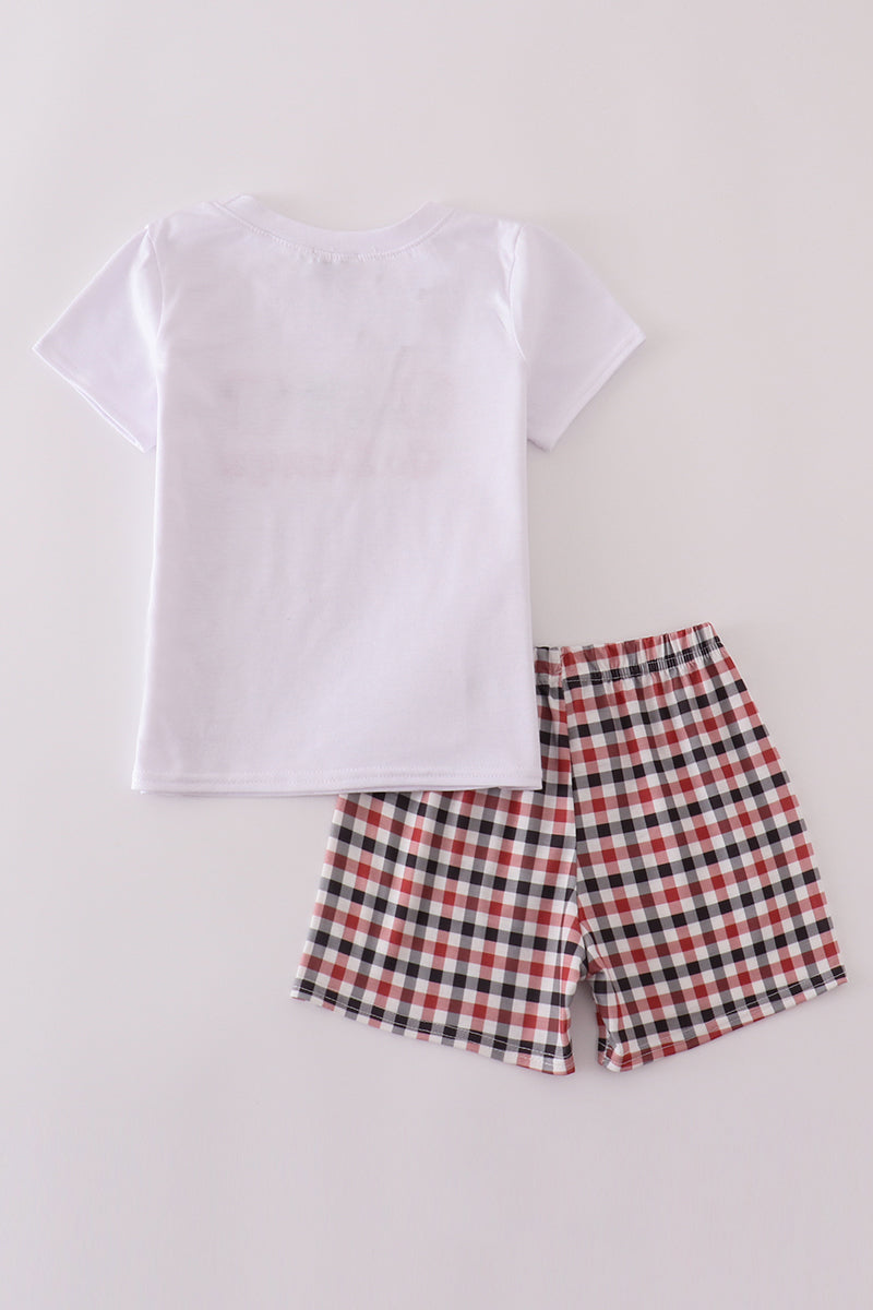 White Georgia go dawgs embroidery set