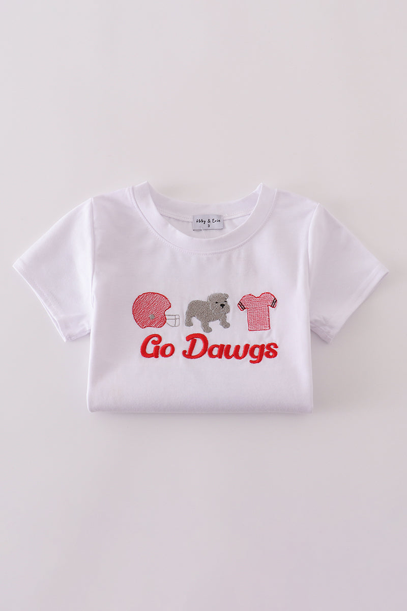 White Georgia go dawgs embroidery set