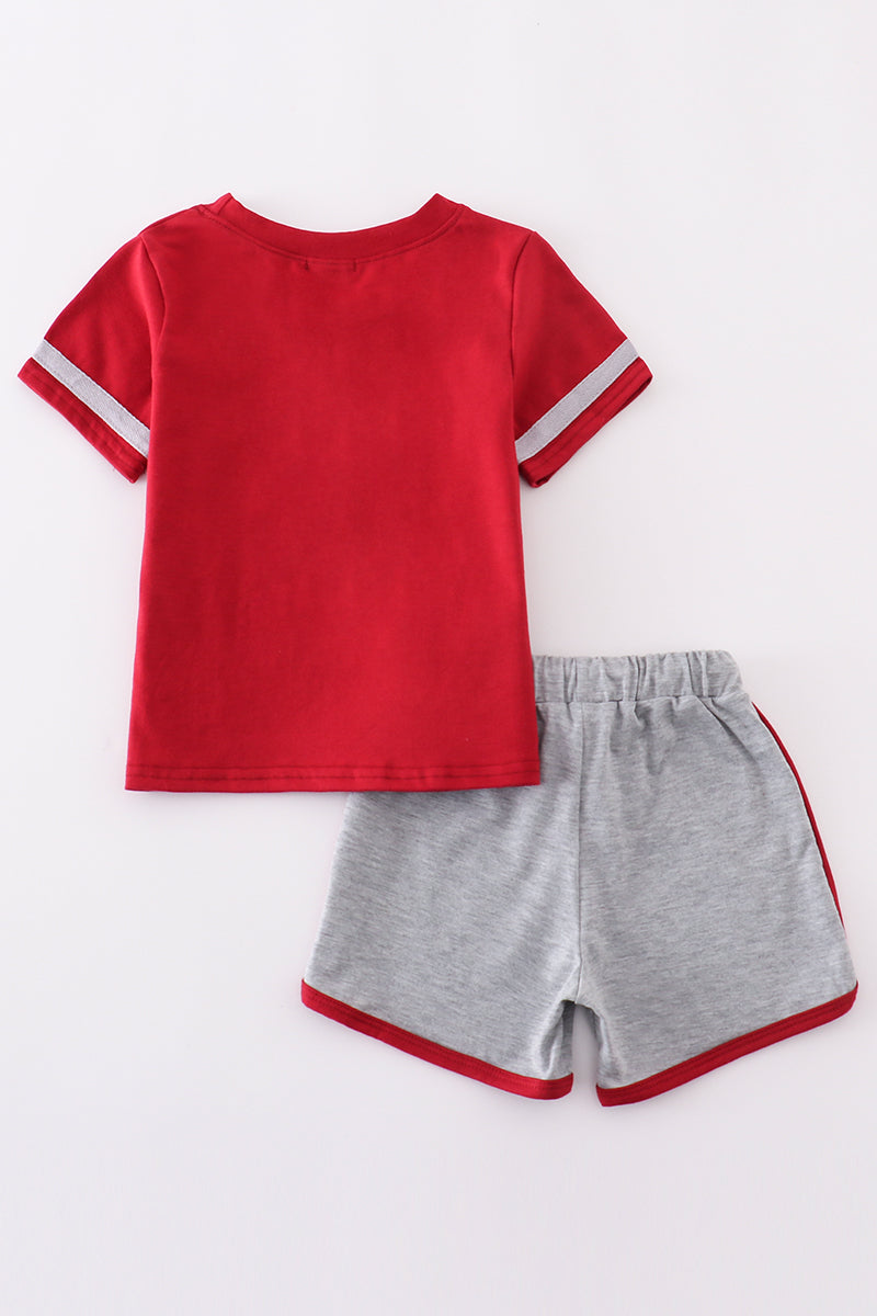 Maroon Alabama GAME DAY glitter shorts set