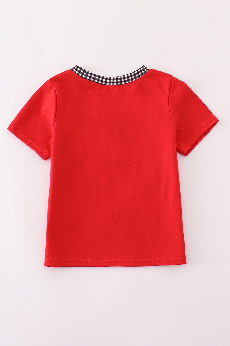 Georgia bulldog embroidery top