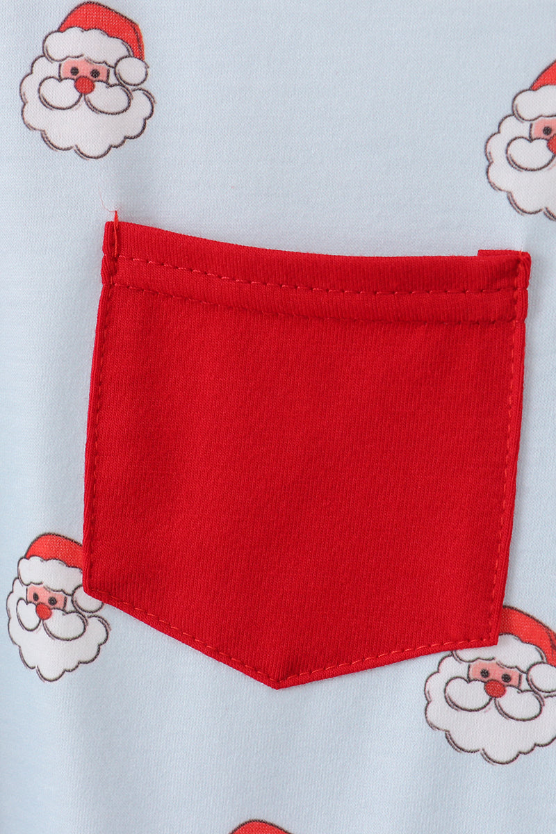 Christmas santa claus print pants set