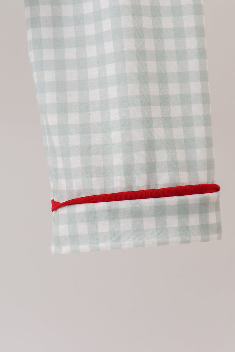 Sage gingham pajama set