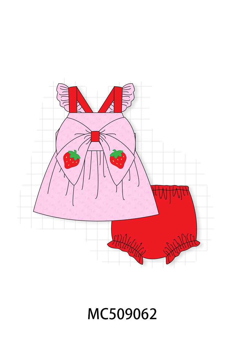 PO65 Pink strawberry swiss dot collection