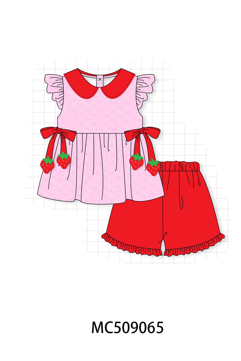 PO65 Pink strawberry swiss dot collection