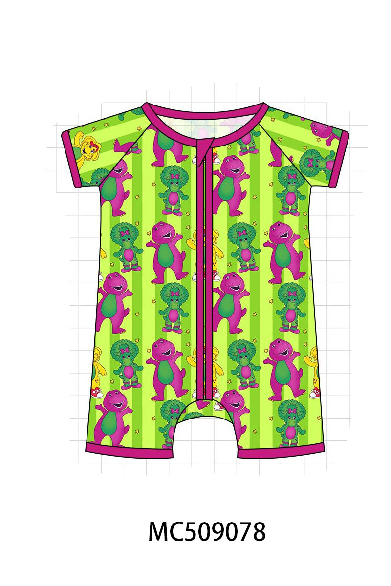 PO65 Green dinosaur bamboo collection