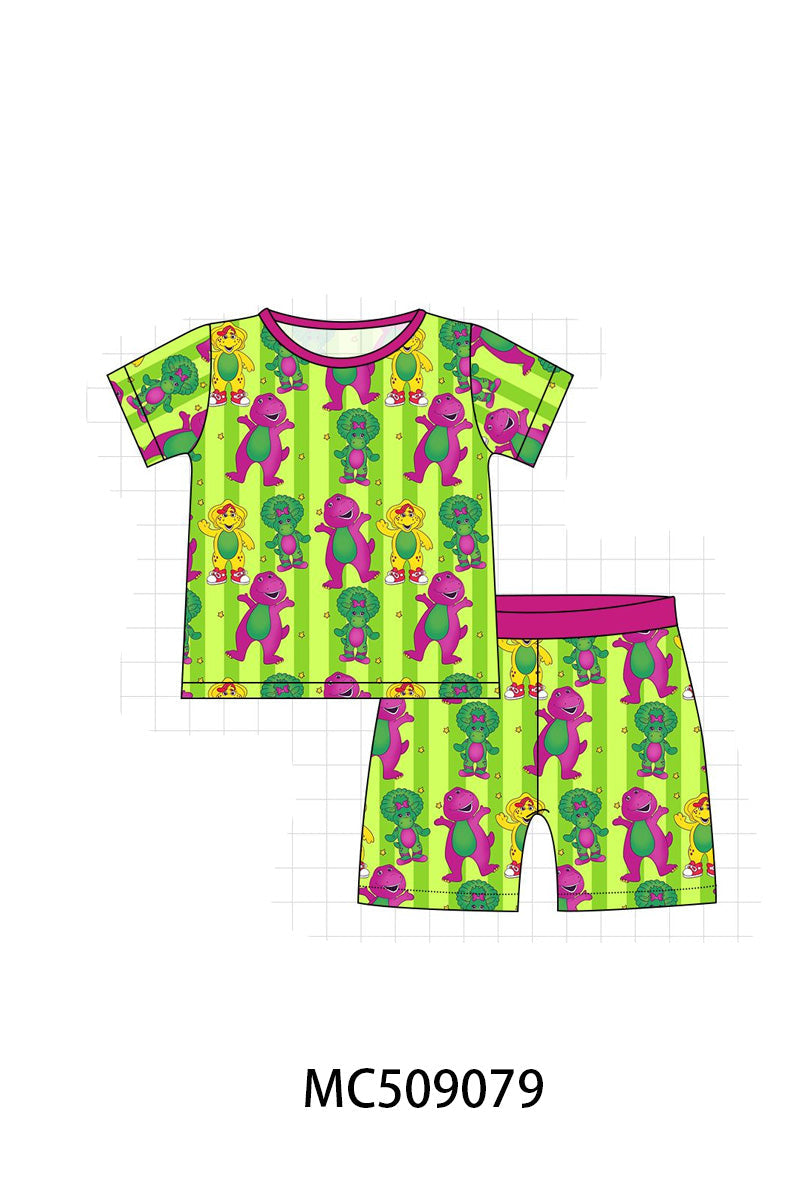 PO65 Green dinosaur bamboo collection
